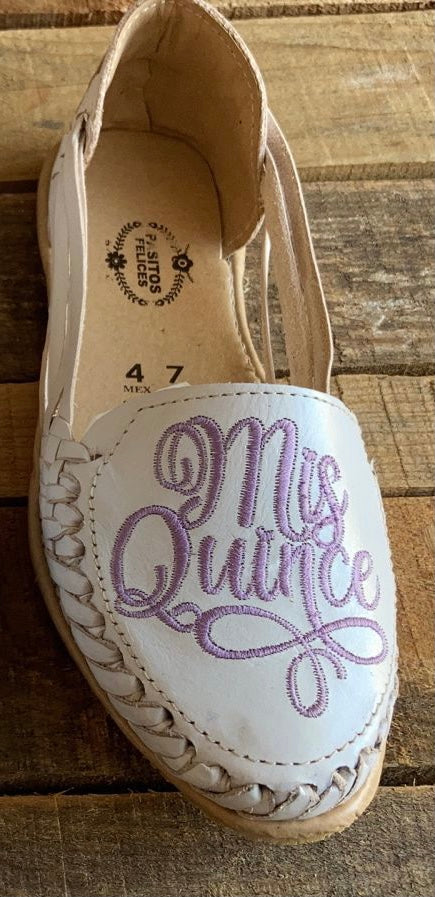 Mis Quince - Sweet 15 Lilac Embroidered Flats