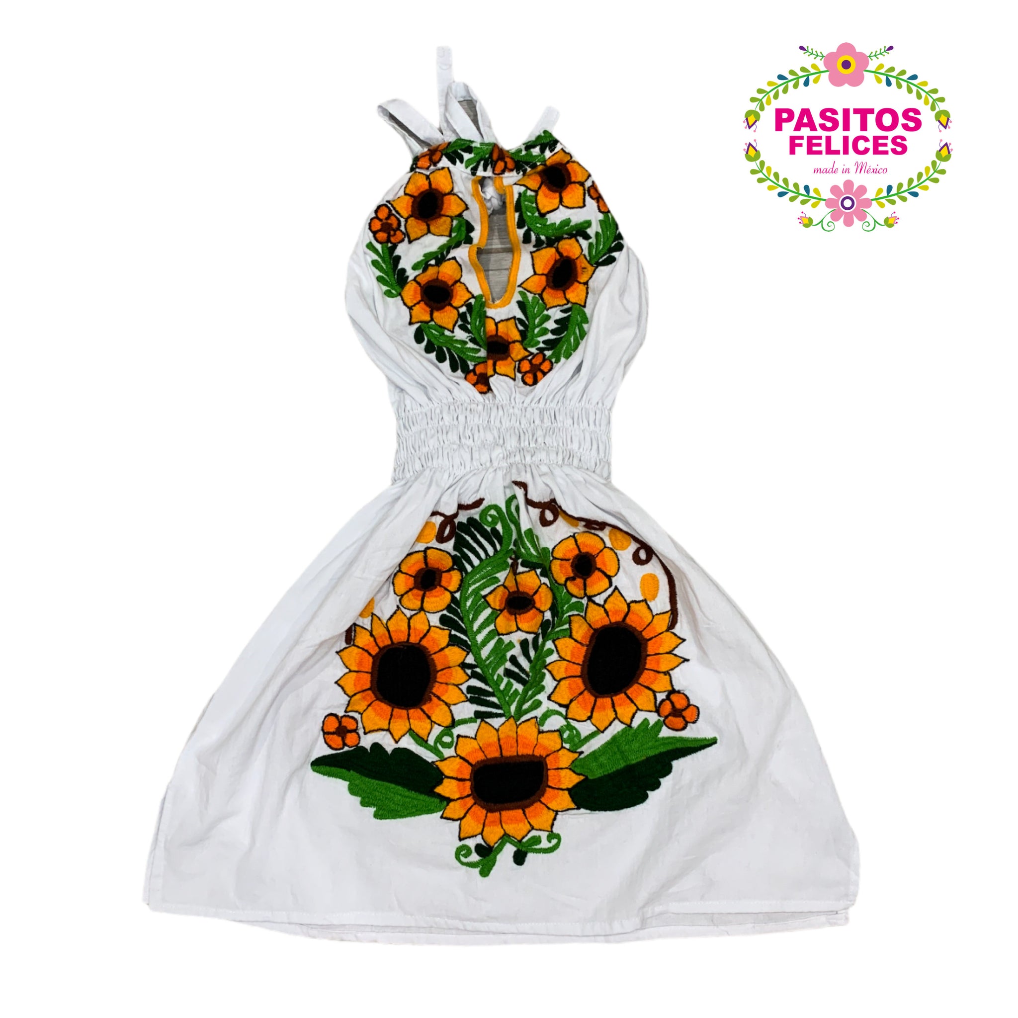Sunflower halter dress PasitosFelicesArtesanias Sunflower halter dress PasitosFelicesArtesanias