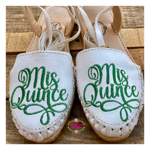 Mis Quince - Emerald green Lace Up
