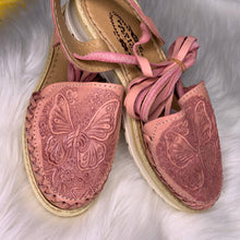 Load image into Gallery viewer, Pink Imprinted Butterfly - Lace Up
