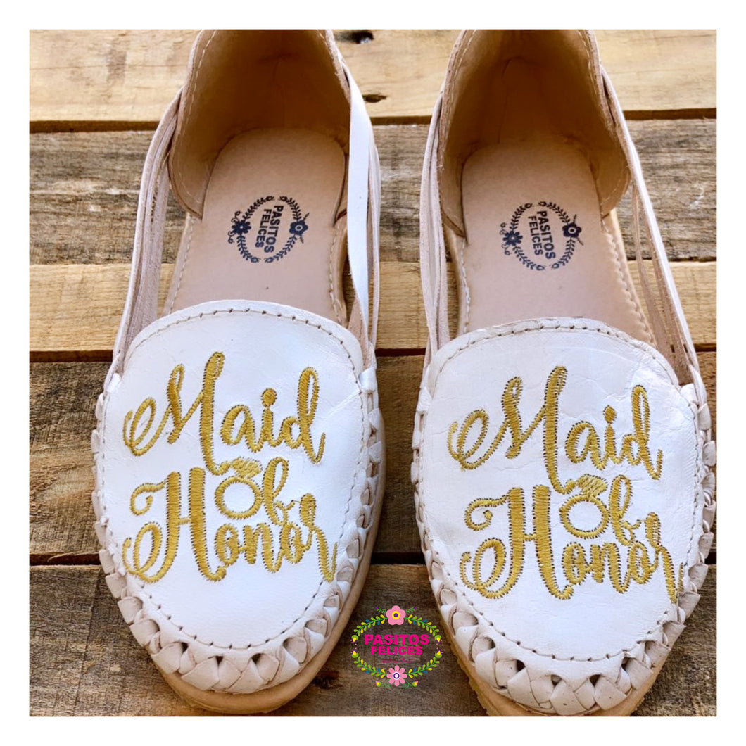 Maid of Honor - Embroidered Flats